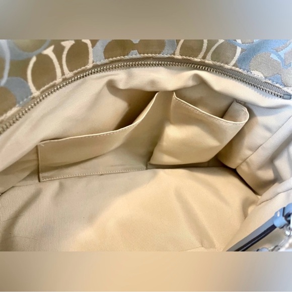 Coach Blue and Tan Handbag - Picture 8 of 10